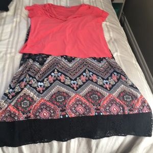 Maxi skirt and silky top. Bundled. Match great!